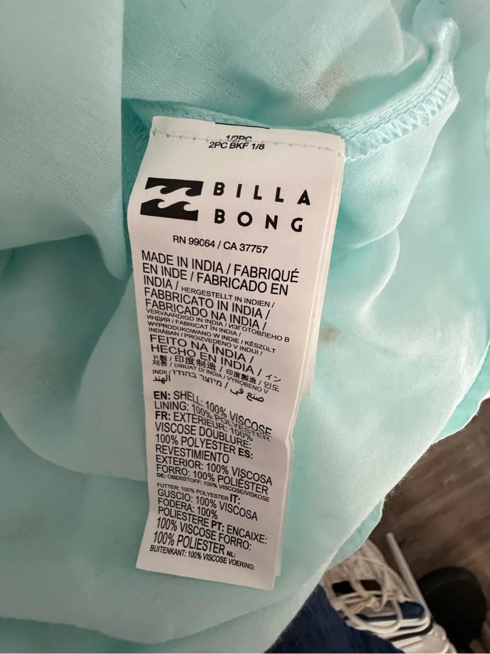 Billabong mint green
